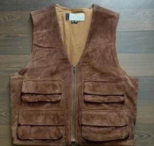 Rare VTG 90s Villa Classico Suede Hunting Vest M